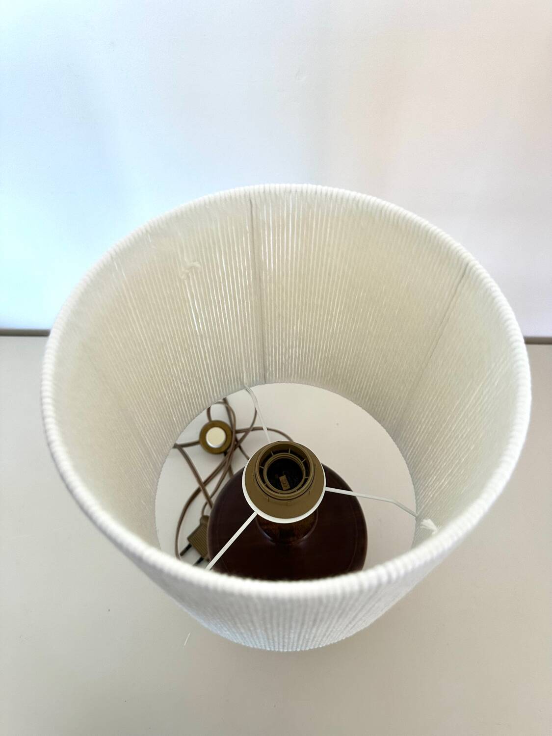 Wood and cotton lamp
