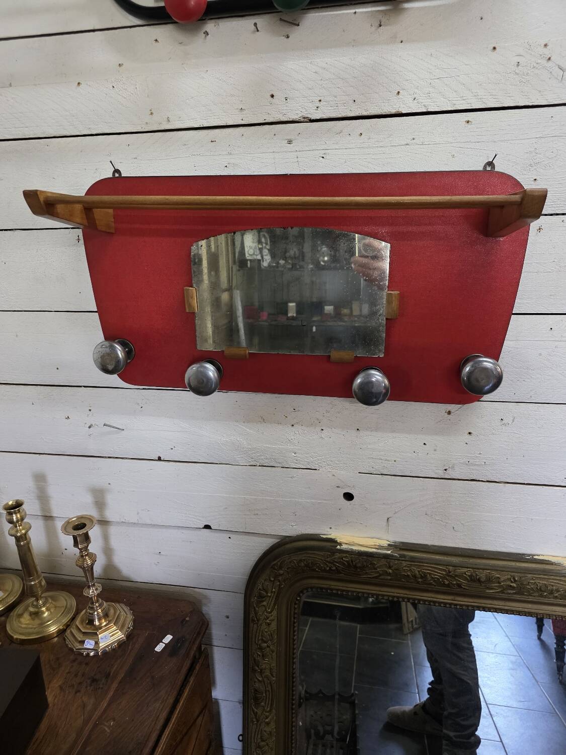 Vintage wall coat rack from the 60s