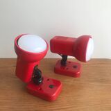 Applique/spot design année 80 rouge orientable
