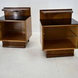 Pair of Midcentury Czechoslovakian Bedside Tables, 1940s