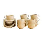 Ensemble de 11 tasses à café en grès moucheté