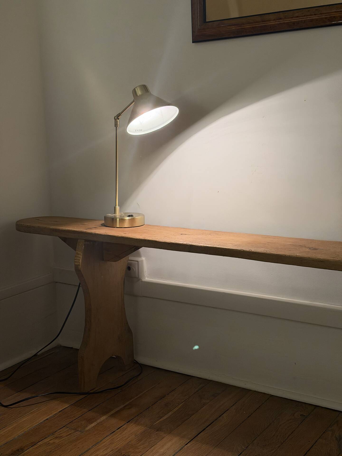 Banc de ferme en bois massif 