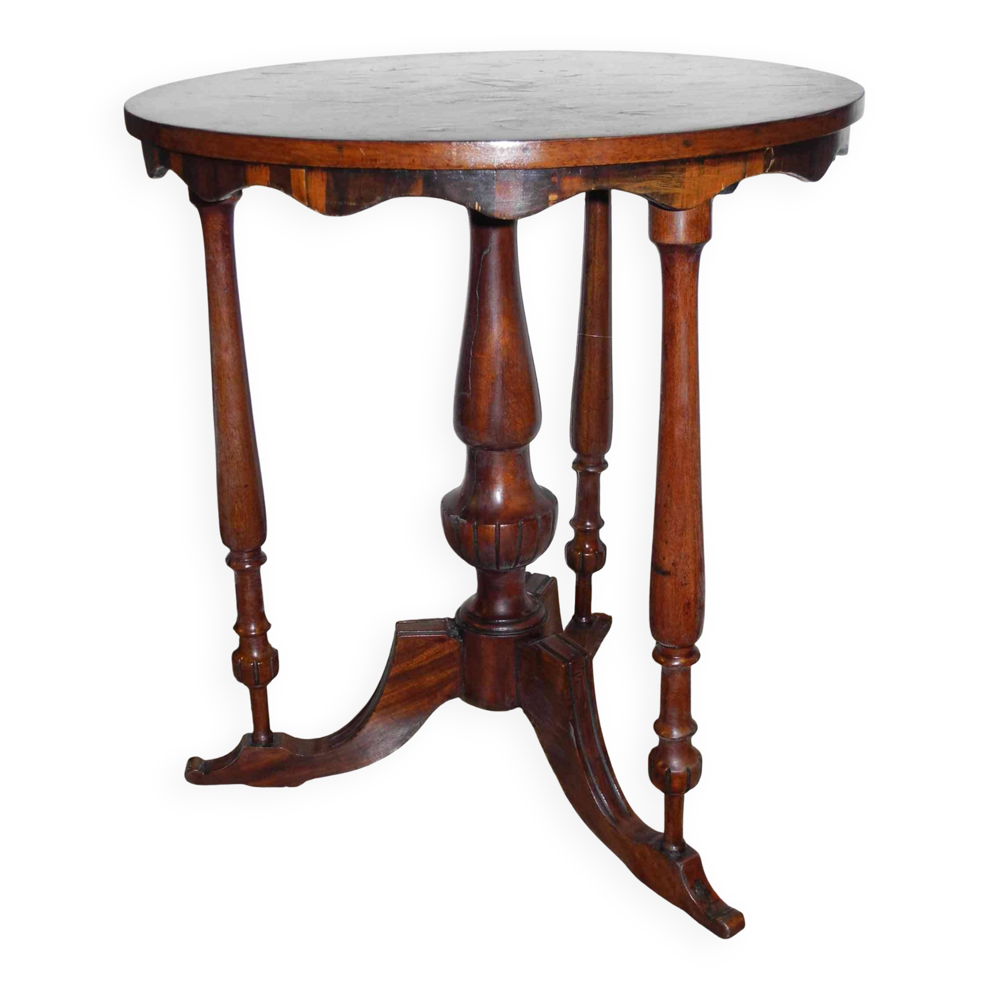 Antique English round table. Petite table ronde anglaise