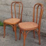 Pair of caned Fischel chairs, circa 1900