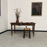 Old walnut bistro table