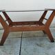 Table basse vintage époque reconstruction année 50 bois verre
