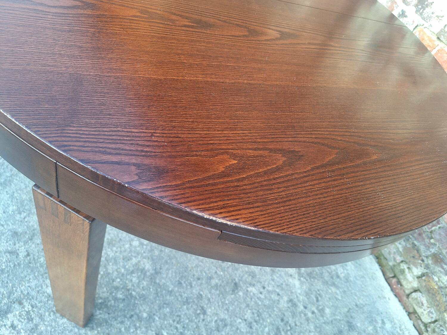 Table et ses 6 chaises vintage en orme, meubles design scandinave