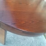 Table and its 6 vintage elm chairs, Scandinavian design furniture