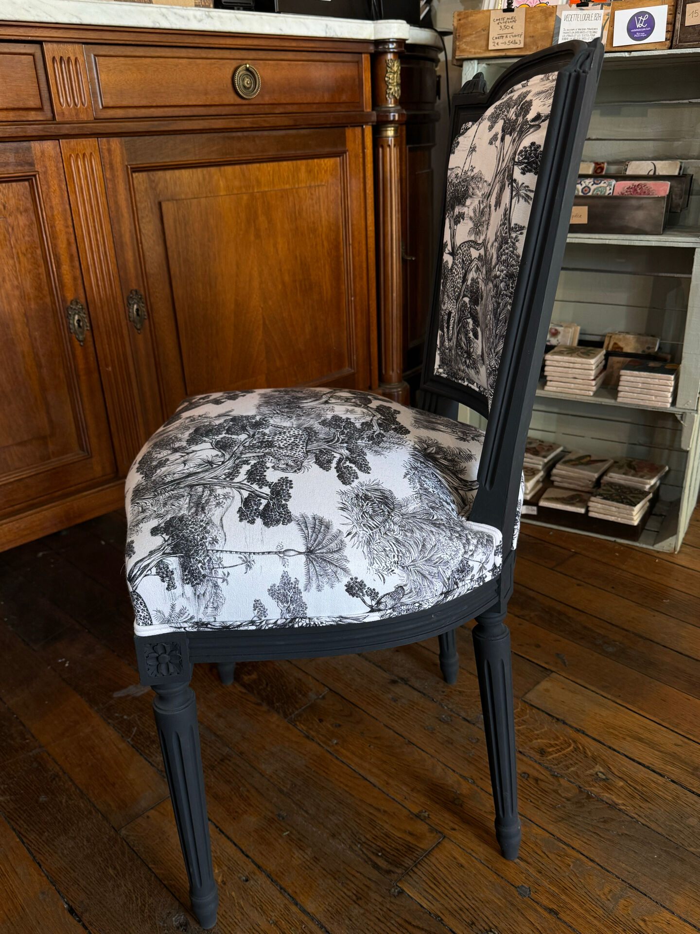 Corner chair Louis XVI - traditional upholstery
