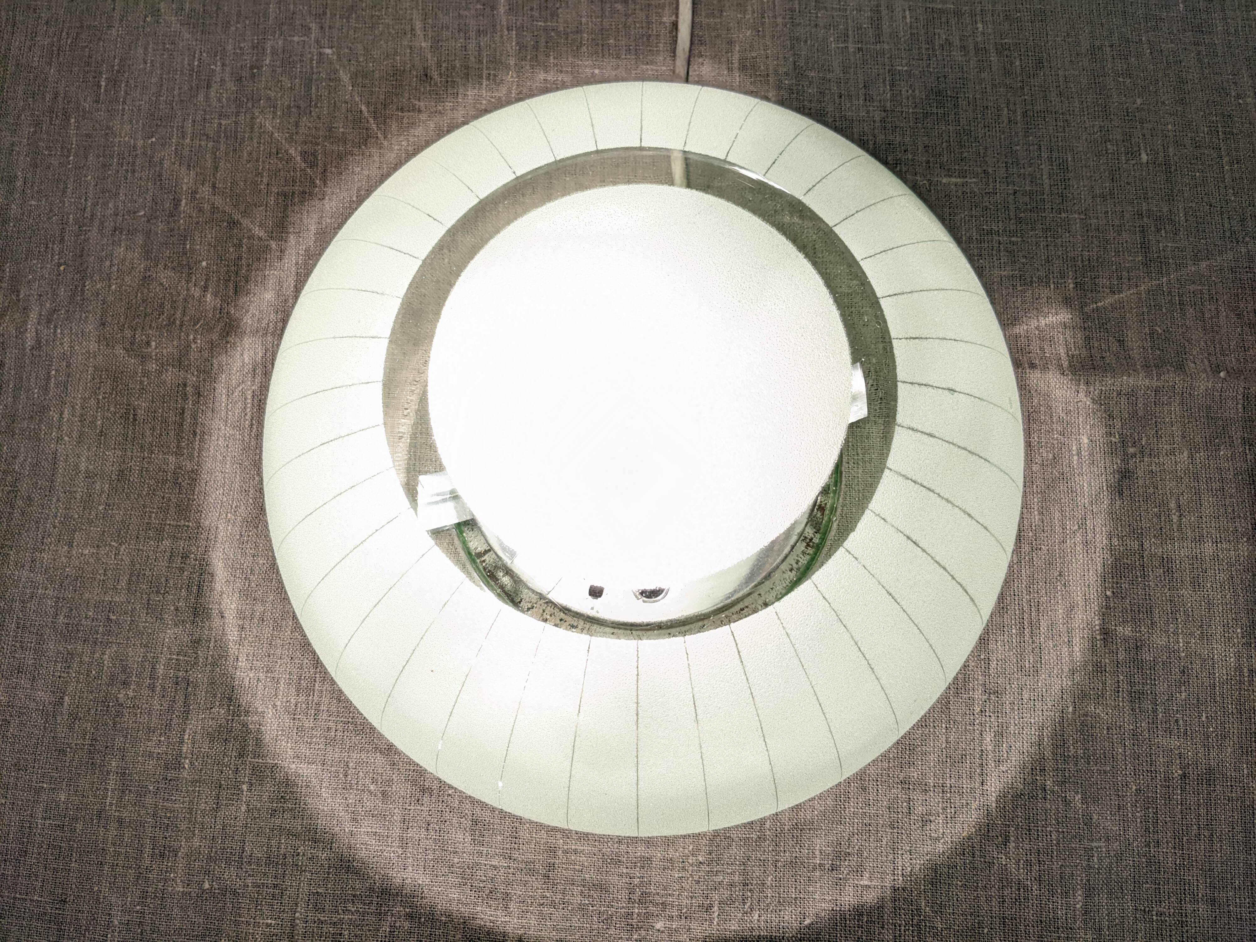 Vintage glass ceiling lamp from the 50s/60s