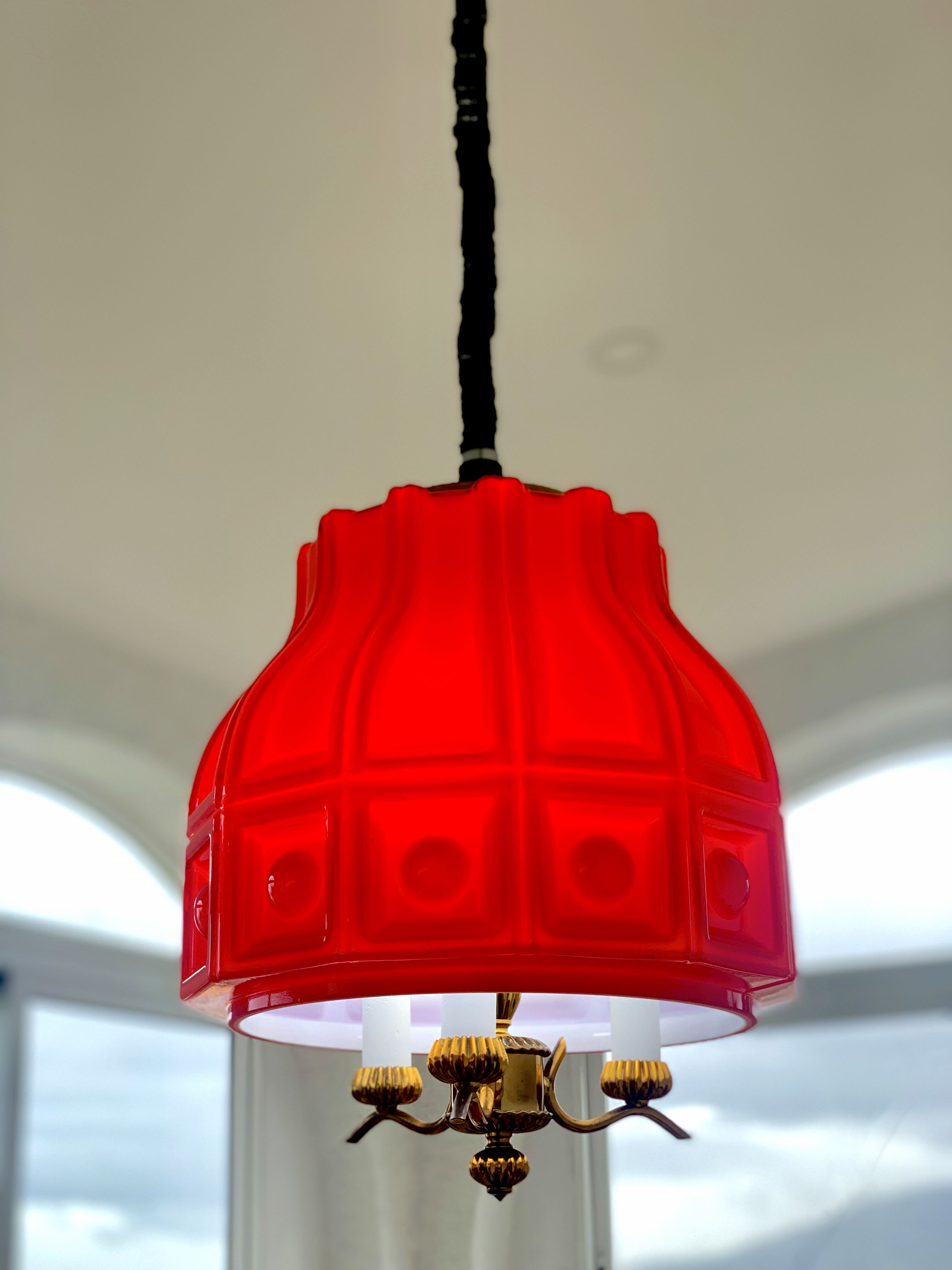 Helena Tynell pendant light for flygsfors Sweden, 1960s
