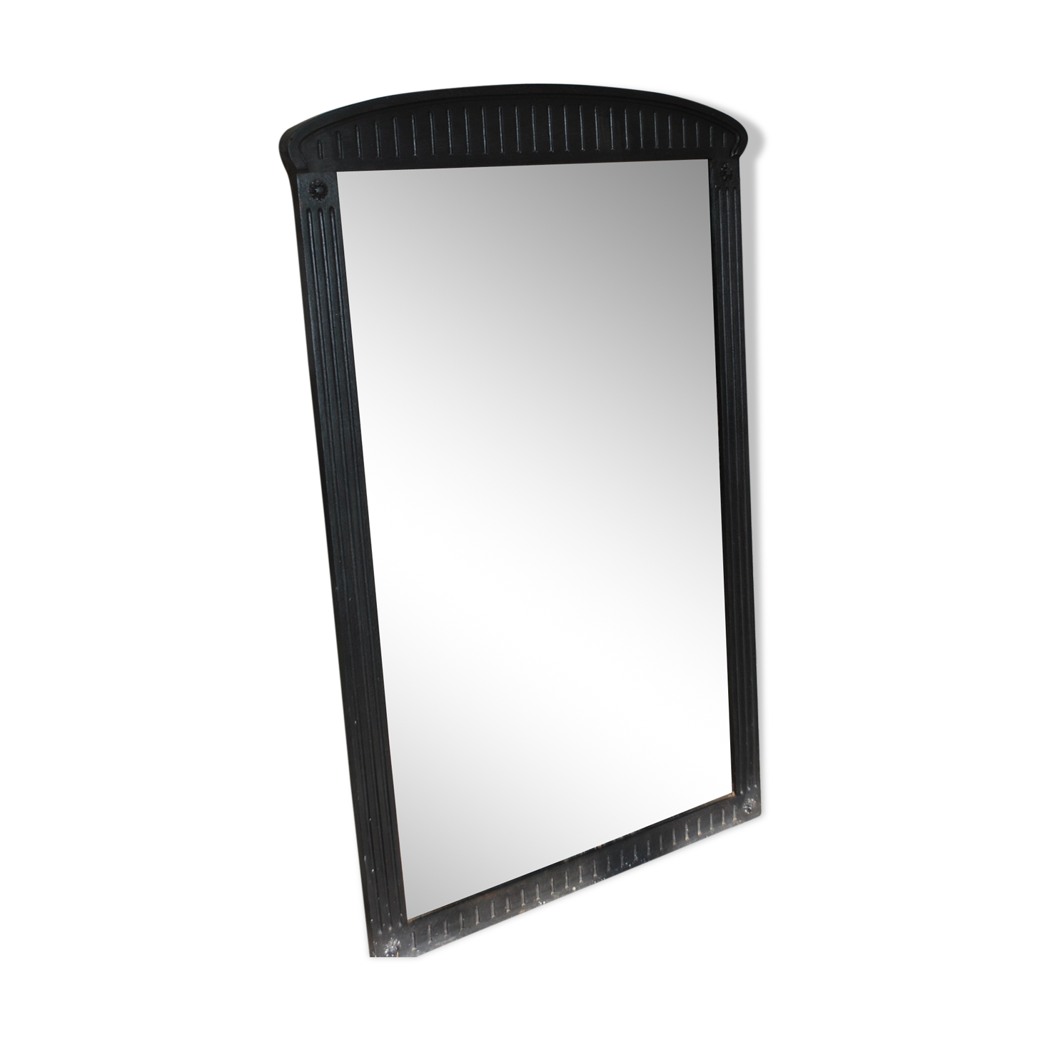 Black fireplace mirror 95x141cm