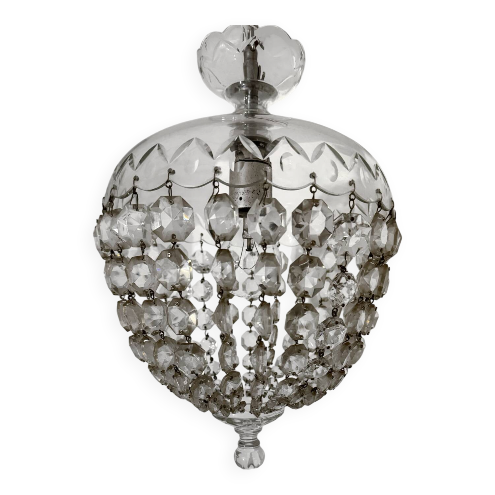 50s crystal hot air balloon ceiling light