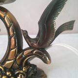 Art deco lamp with birds