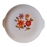 Vintage ear dish silkscreened flower mill of Wolves orchies France