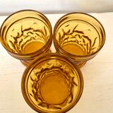 Vintage amber water glasses
