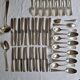 Betty 1930 art deco silver-plated metal Boulenger cutlery set, 50 pieces.
