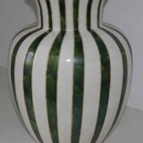 Vase old ceramic potiche 40 cm 50s signed "PH"