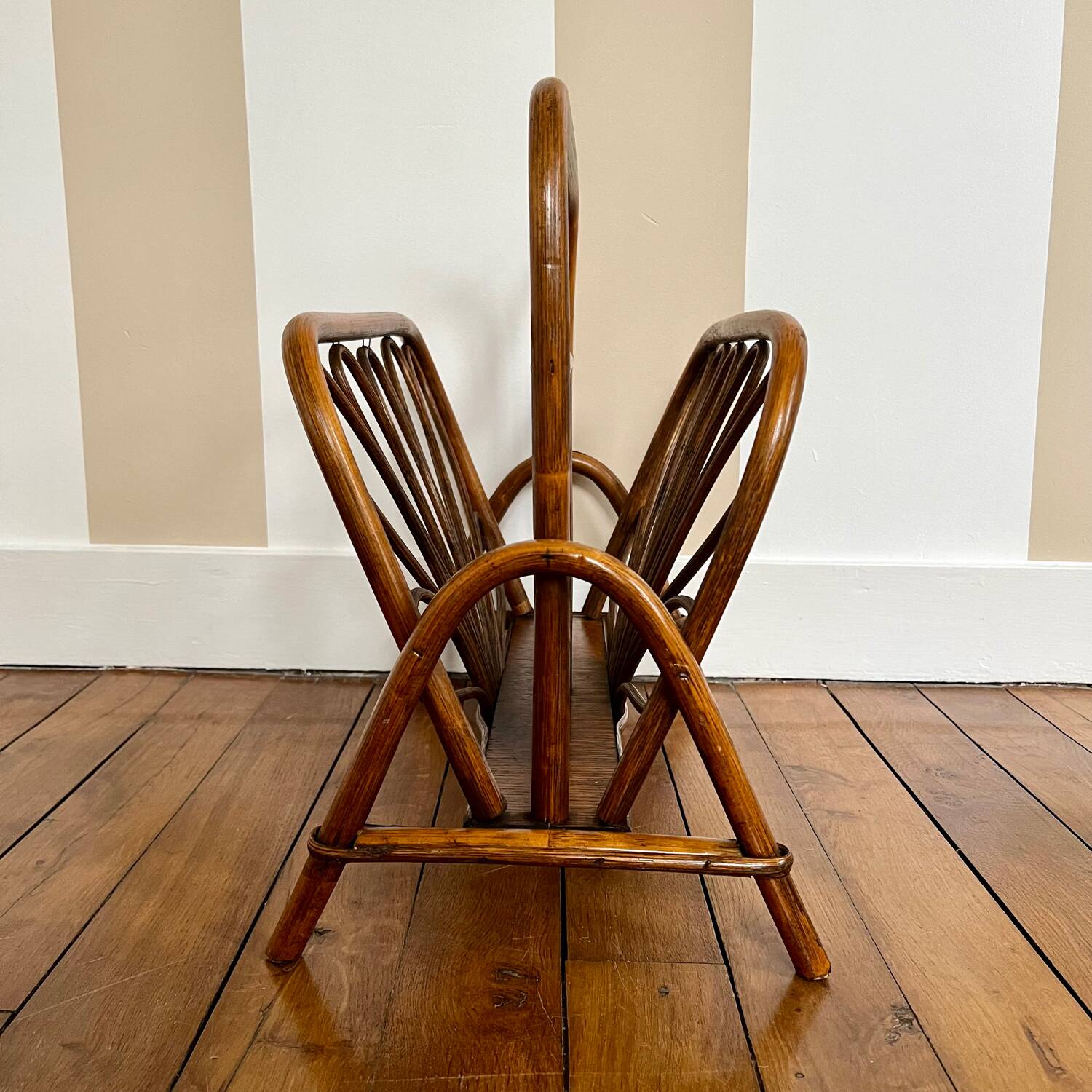 Vintage Rattan Magazine Rack