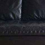 Canapé en cuir noir haut de gamme, Canapé Ligne Roset modèle Stricto Sensu