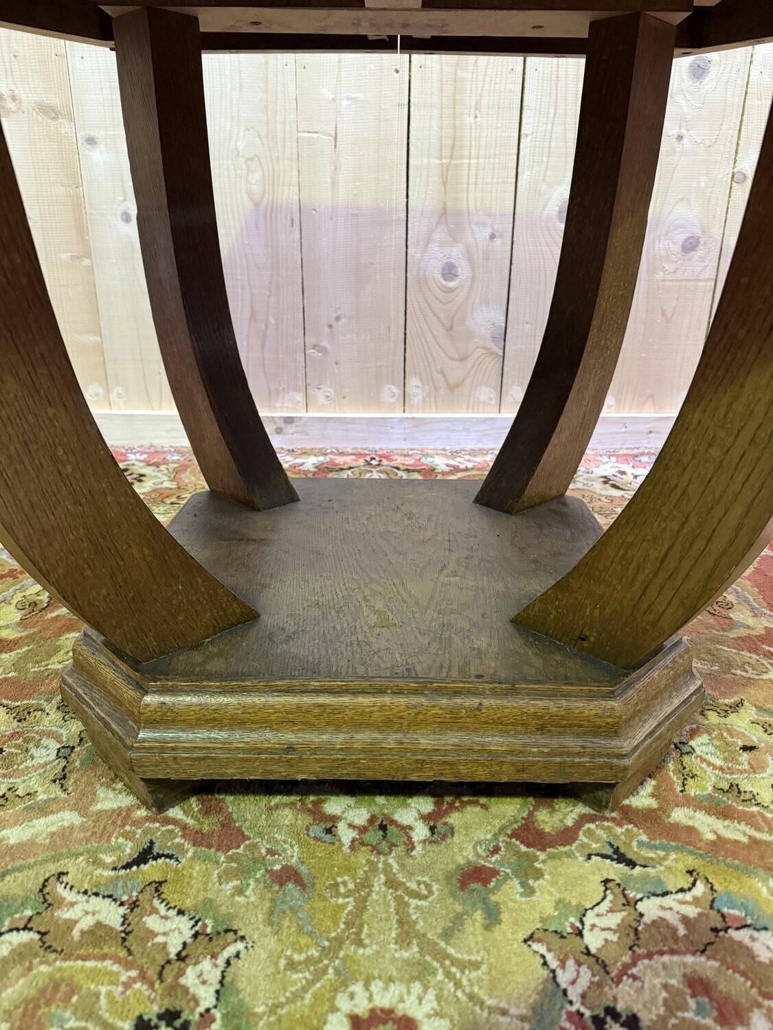 Art Deco dining table in solid oak