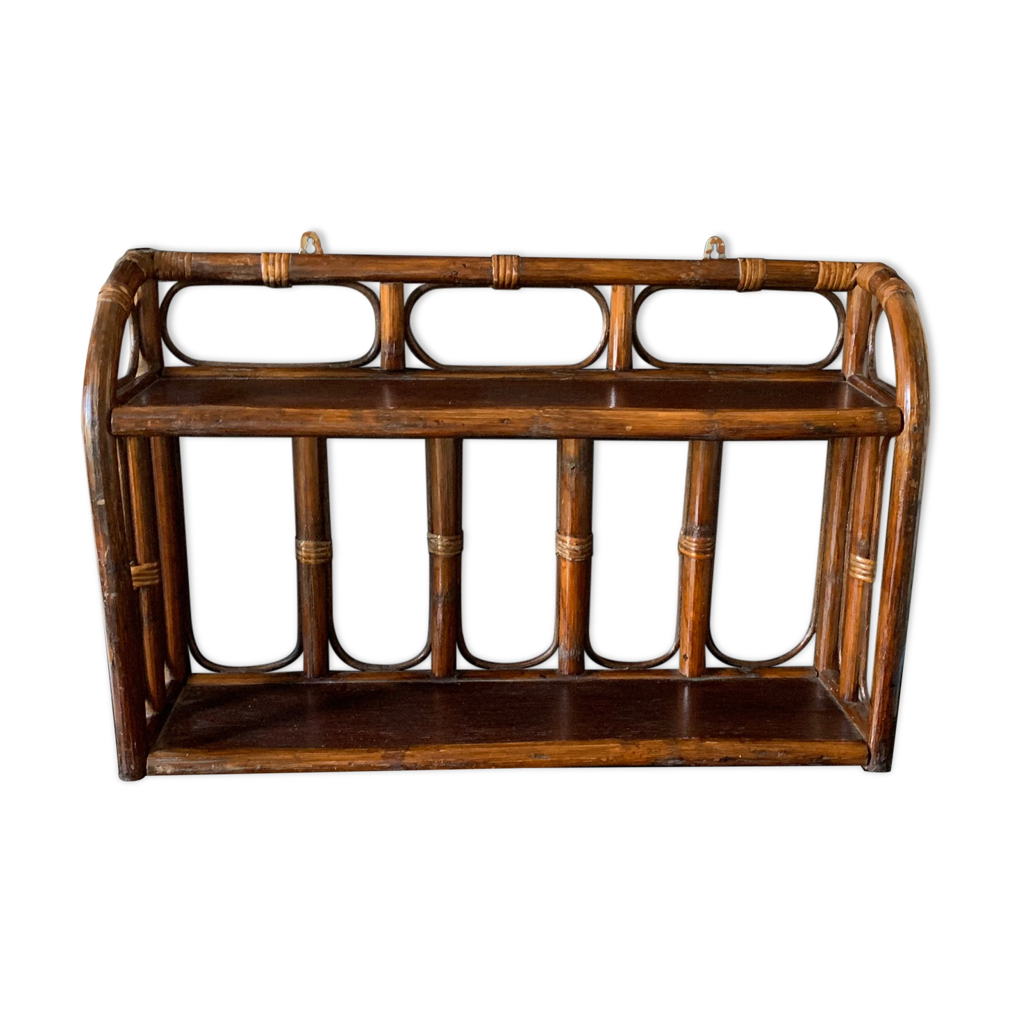 Vintage rattan shelf