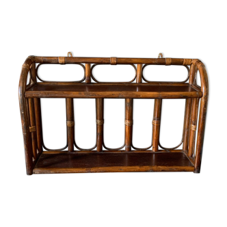 Vintage rattan shelf