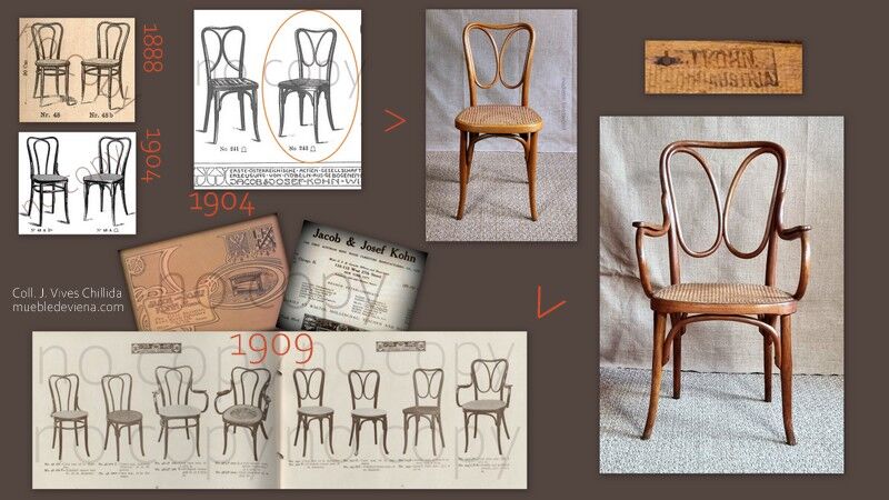 Armchair Kohn bistro /office n°243 of 1909 ca