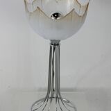Lamp "space age". glass reflector, metal base. Circa 1970