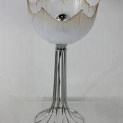 Lamp "space age". glass reflector, metal base. Circa 1970
