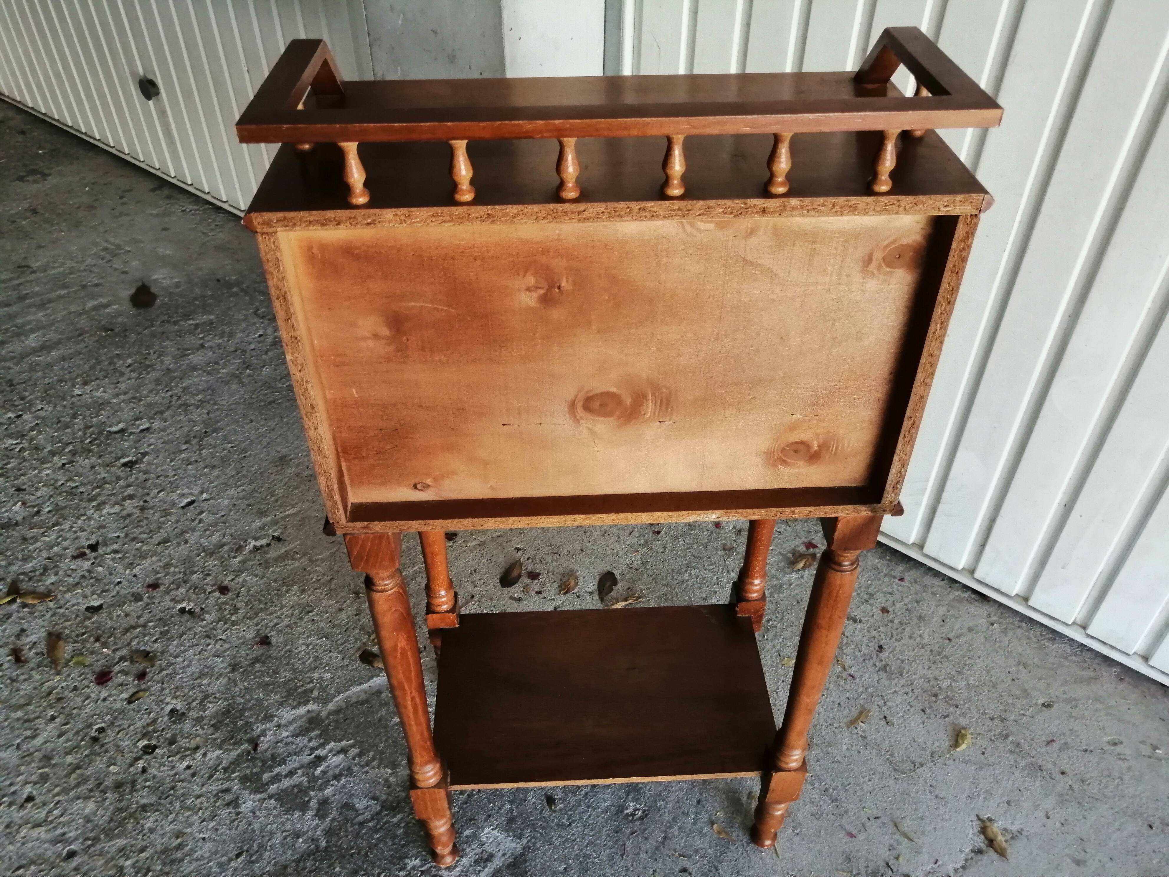 Small secretary, vintage wooden phone table