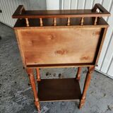 Secrétaire table téléphone en bois vintage