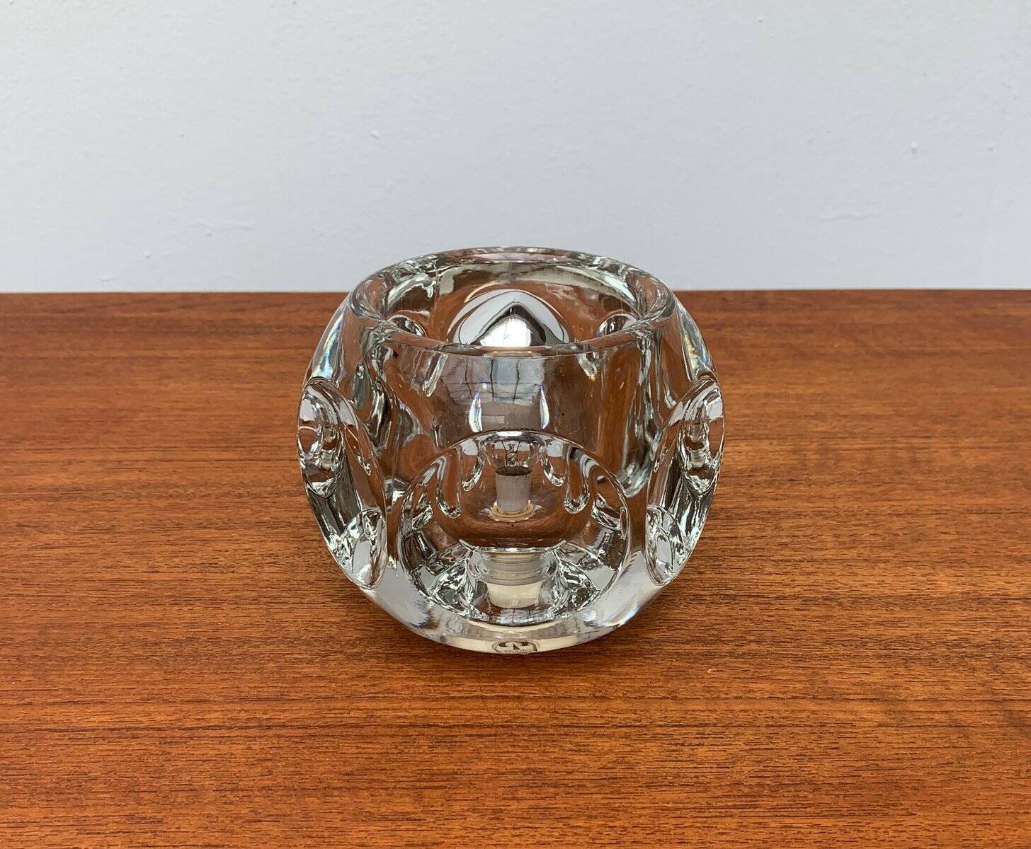 Vintage German glass table lamp by Peill & Putzler.