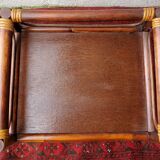 Rattan and wood shelf