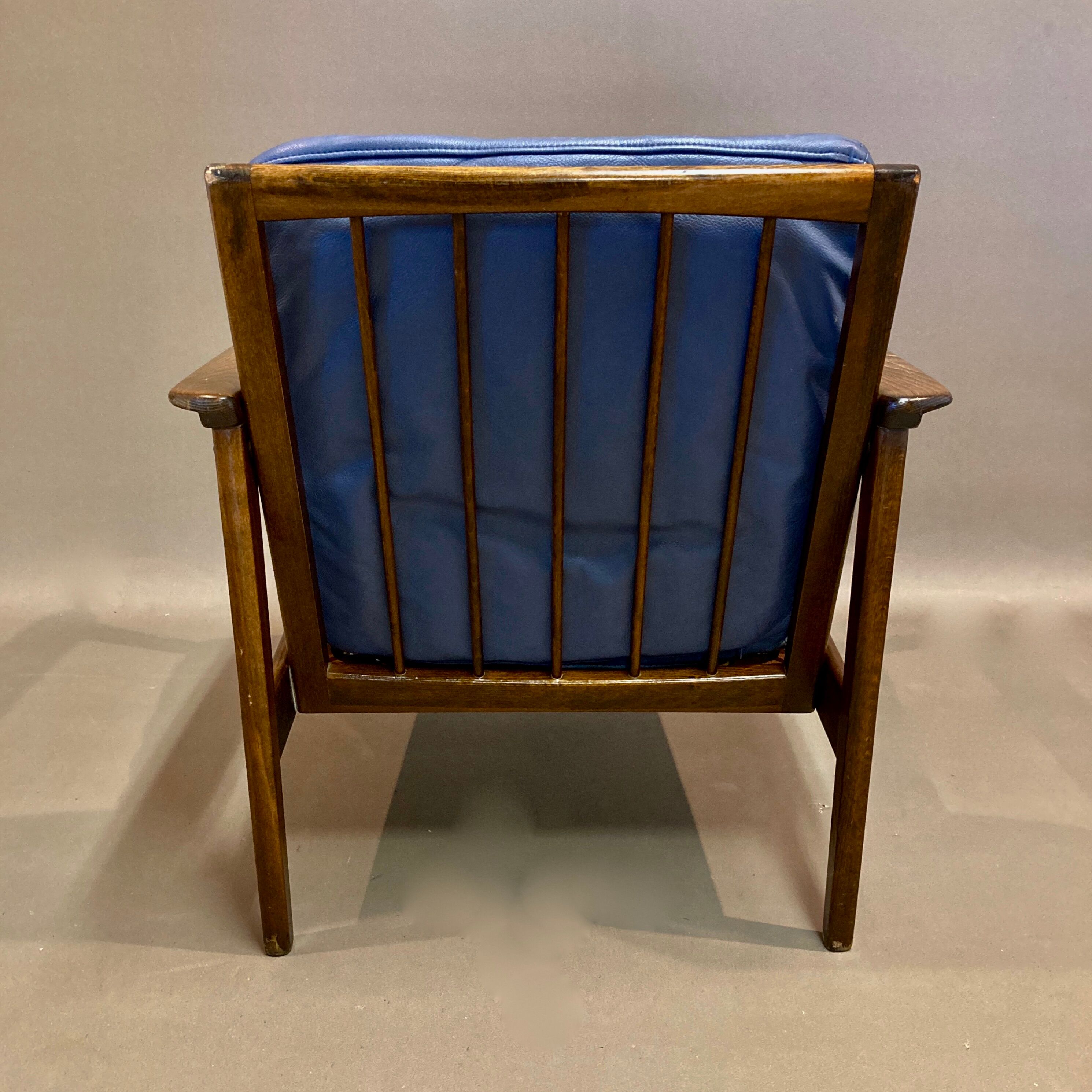 Scandinavian leather armchair 1950