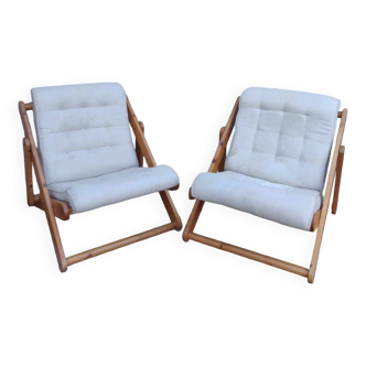 Set de deux fauteuils Kon Tiki