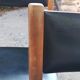 Pair of Scandinavian black skai chair 60's