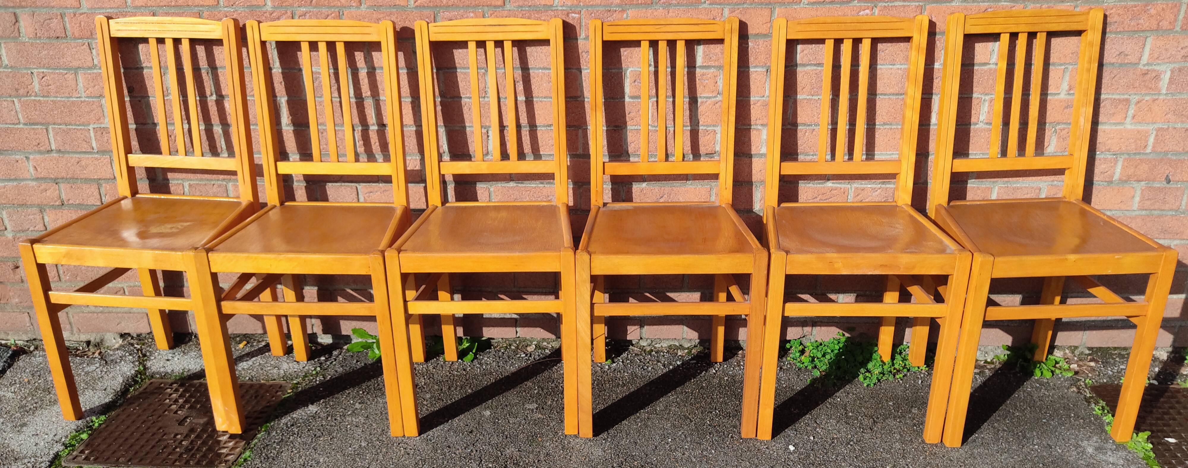 6 chaises bistrot ELF vintage