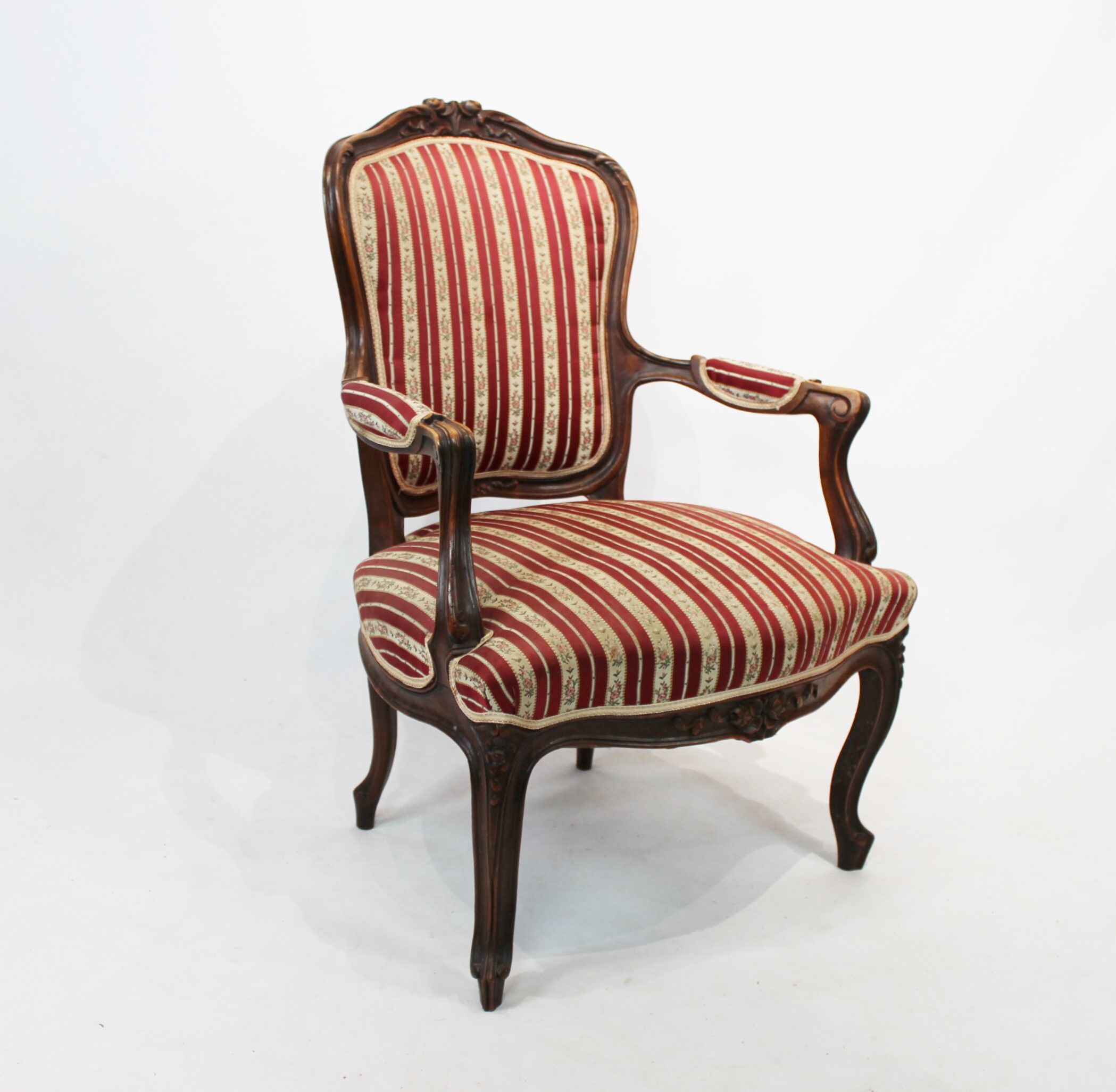 Fauteuil Rococo en bois 1890