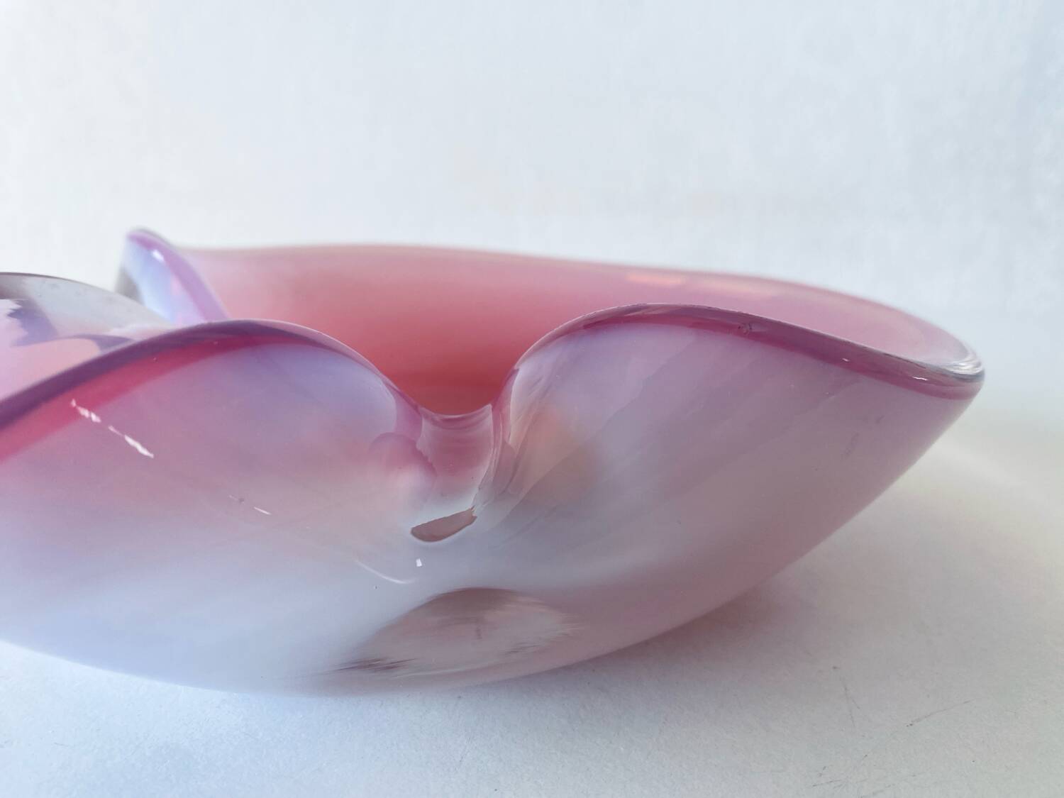 Large Murano pocket tray in opaline