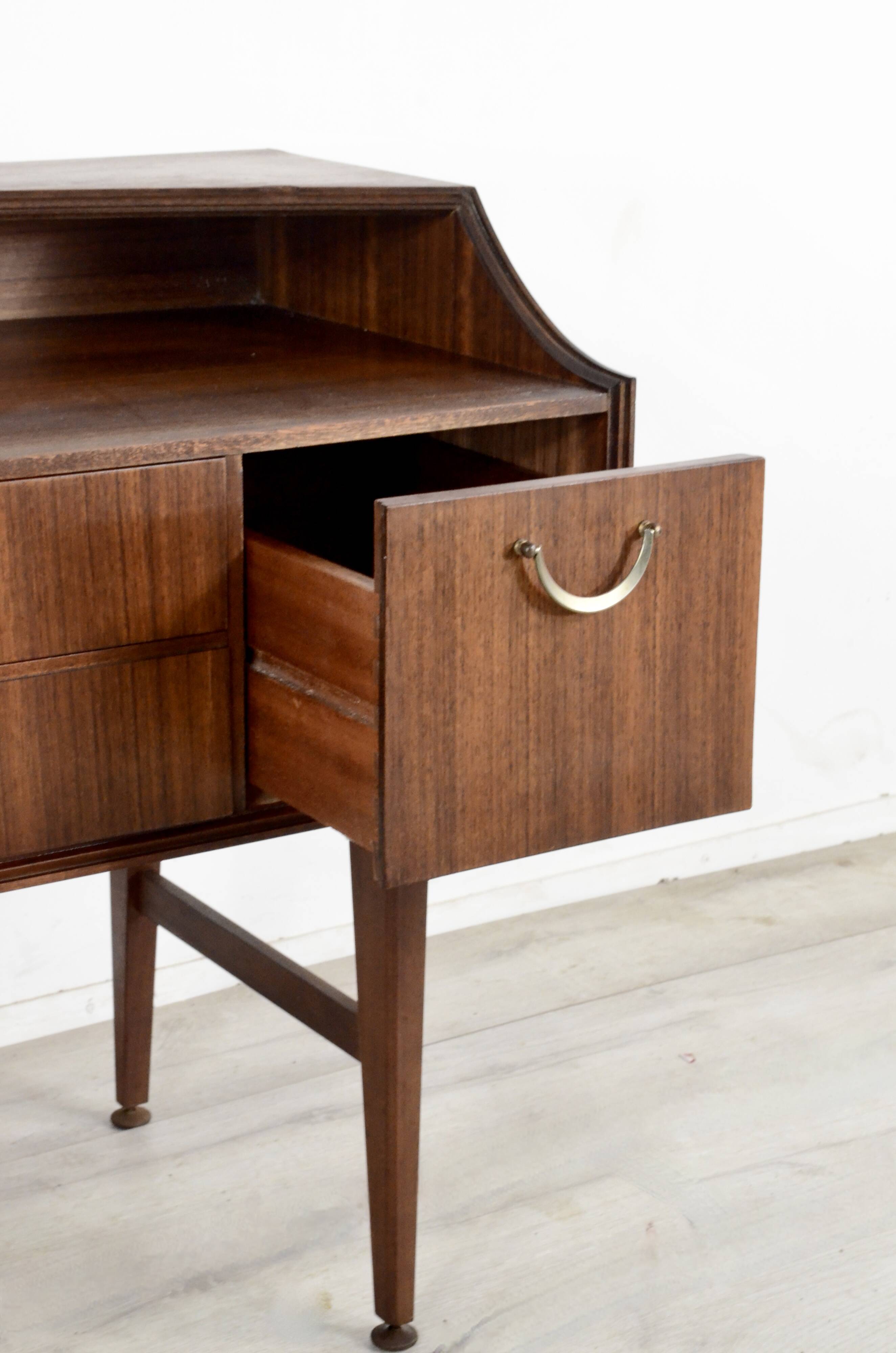 Buffet Meredew en teck et laiton des années 50. Style vintage moderne / danois.
