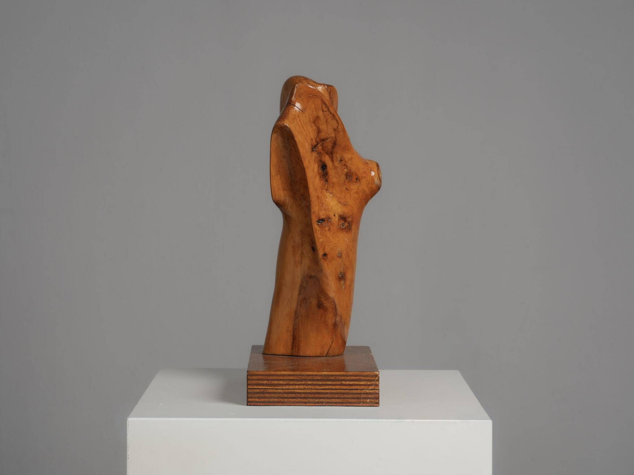 Organic wood sculpture by H. Hinfelaar, Netherlands, 1980s
