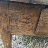 Rustic solid oak coffee table farmhouse initials J C