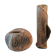 Deux vases céramique émail Raku craquellé