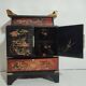 Japanese Lacquered Cabinet / 1868-1912 Meiji Japan / Old Jewelry Box