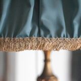 Florentine gilded wood floor lamp, floor lamp with lampshade