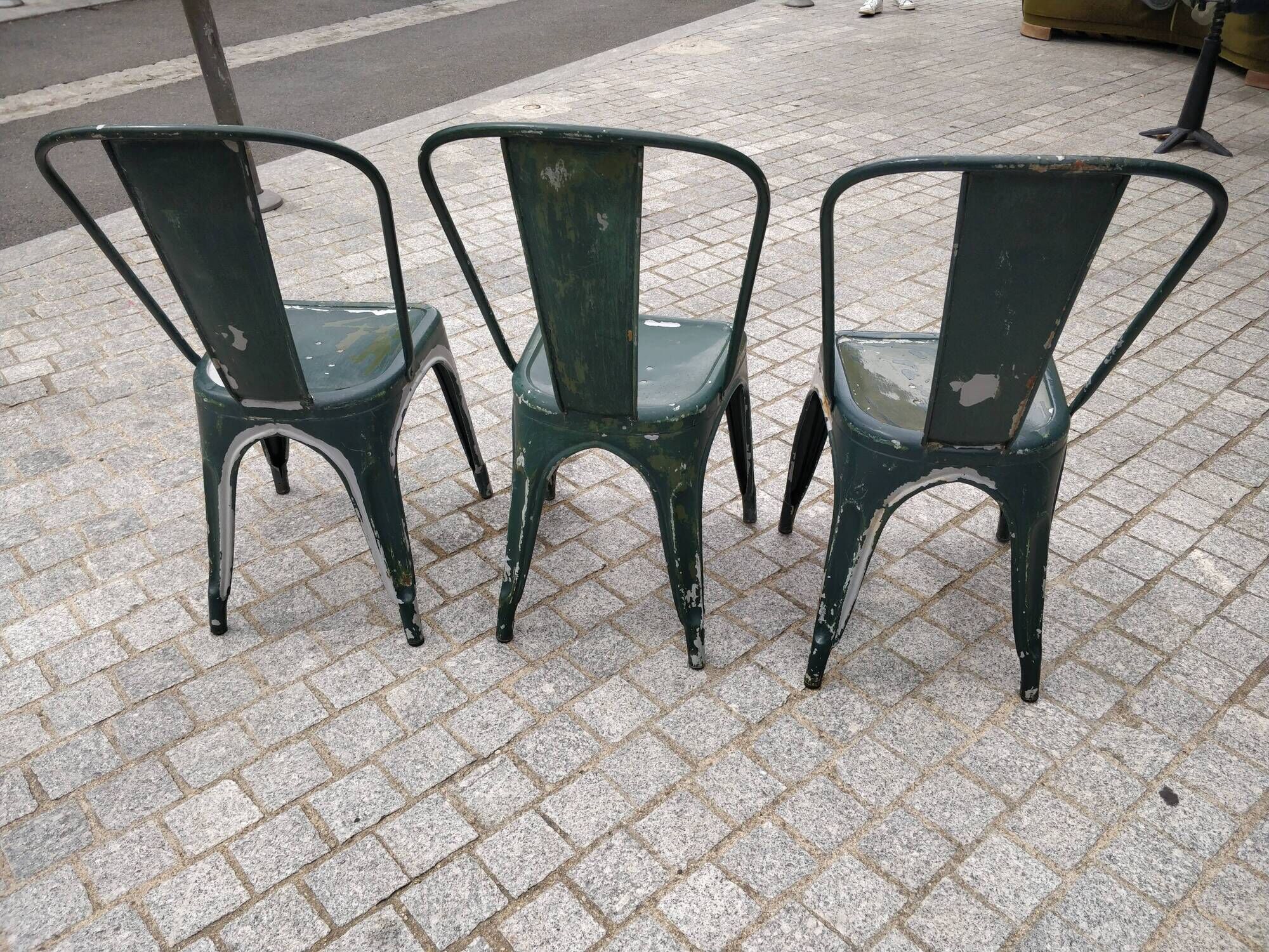 Set of 3 vintage Tolix chairs by Xavier Pauchard 1930