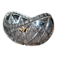 Coupe corbeille en cristal taillé saint-louis taille diamant forme gondole 1900