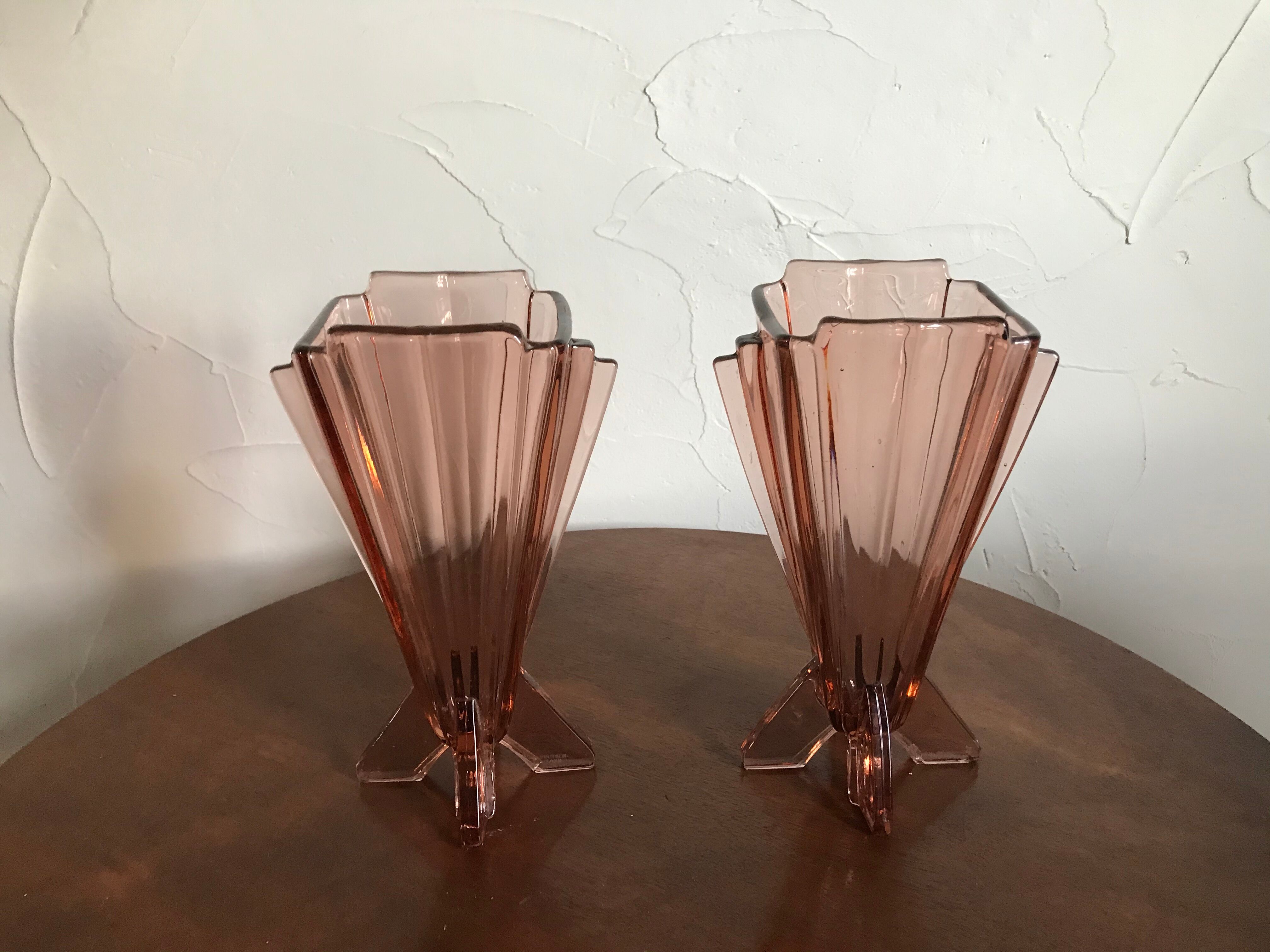 Paire de vases en cristal