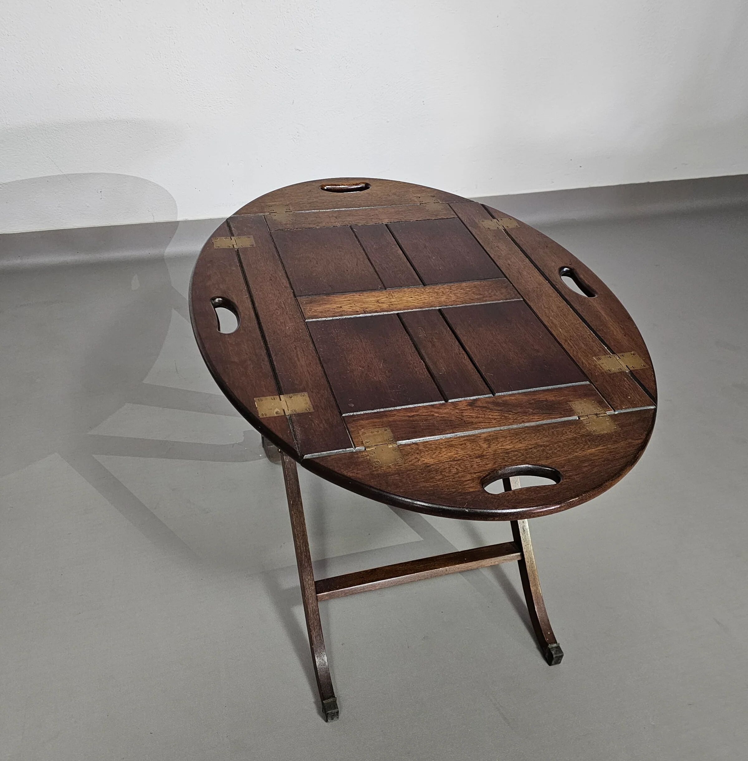 Plateau de service/plateau de majordome/table d'appoint pliable victorienne